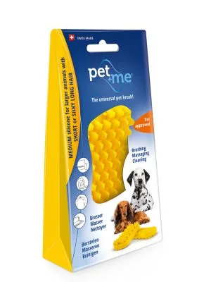 Pet + Me Yellow Brush - Medium