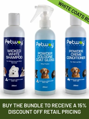 Petway White Coats Grooming Bundle (250ml Each)